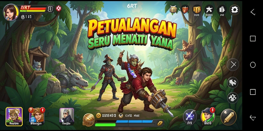 Gameplay 6RT menampilkan petualangan mendebarkan di dunia yang luas.