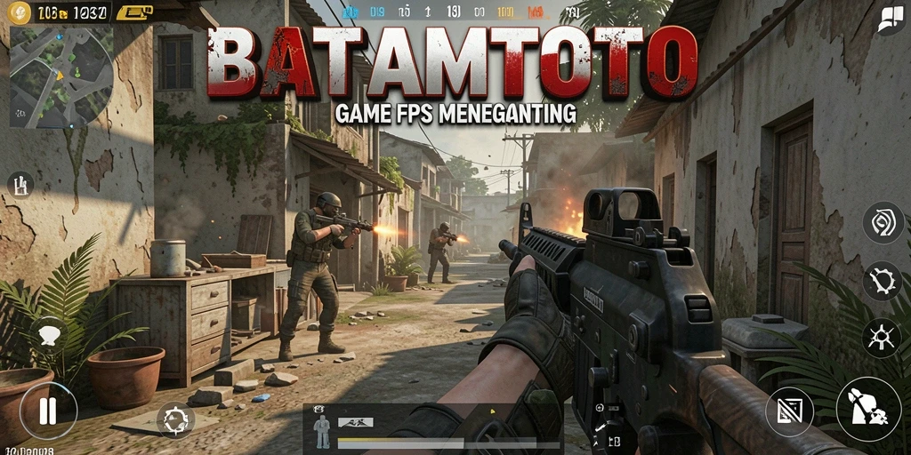 Tampilan tayangan gameplay menembak yang mendebarkan di BATAMTOTO.