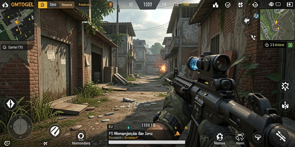 Gameplay intens di OMTOGEL dengan aksi FPS yang menegangkan.