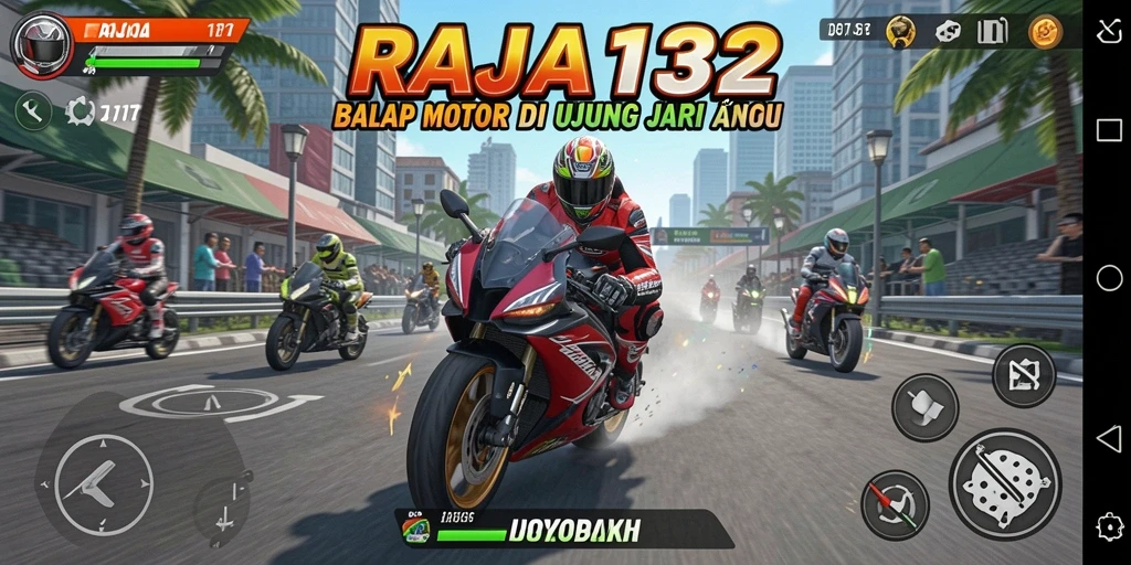 Gameplay seru RAJA132 dengan balapan motor yang mendebarkan.