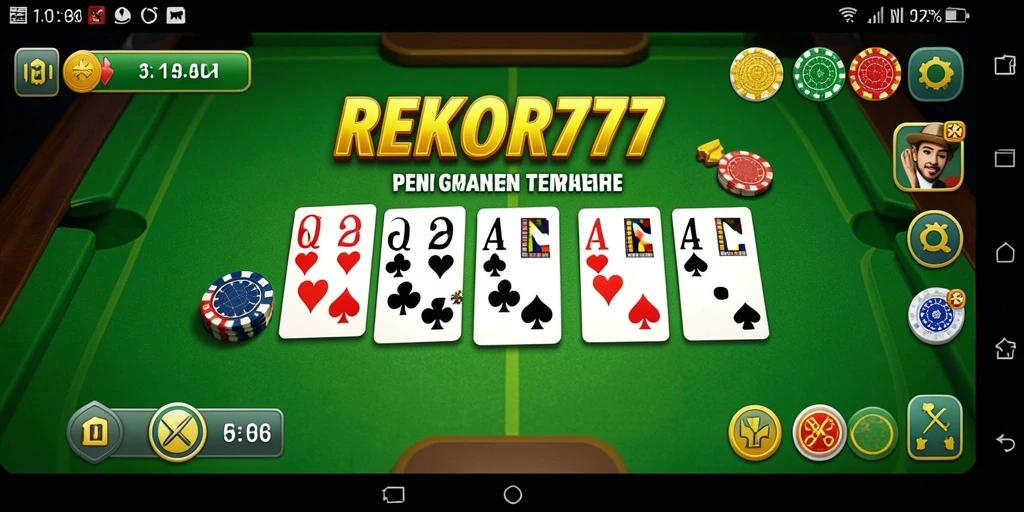 Tangkapan layar gameplay Gaple yang mendebarkan di REKOR777.